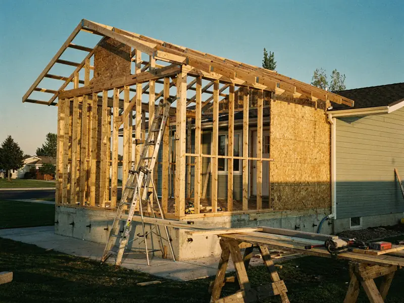 Home addition framing