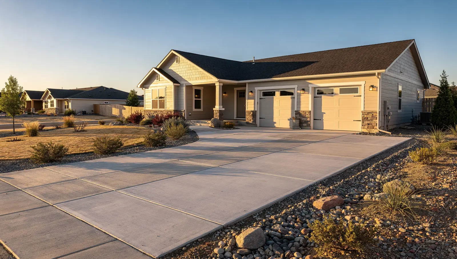 Concrete work site in eastern Washington