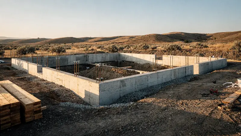 Stem wall foundation