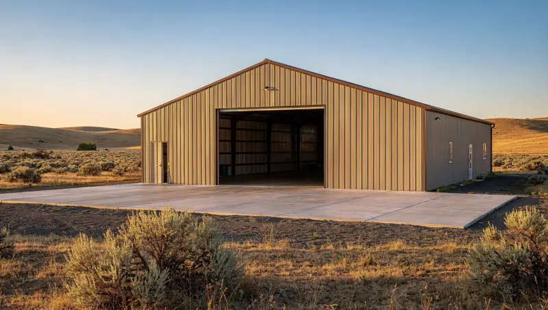 Shop slab and pole barn